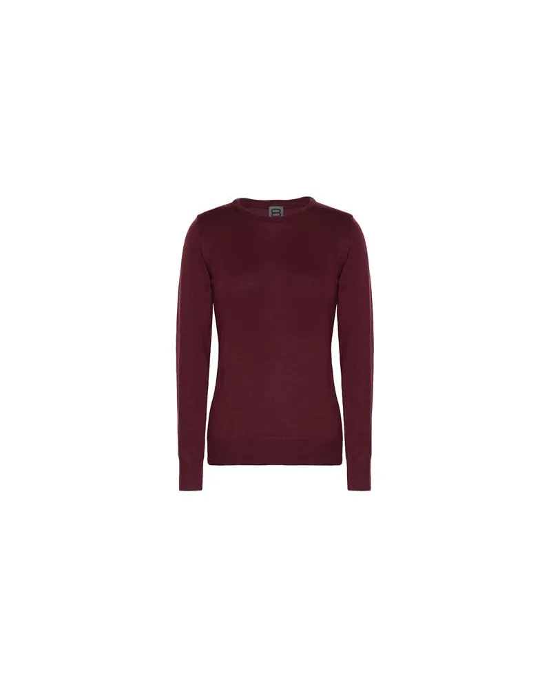 8 by Yoox MERINO WOOL ESSENTIAL CREWNECK SWEATER - STRICKWAREN - Pulloverauf YOOX.COM Bordeaux