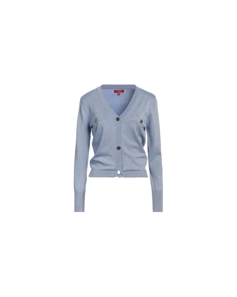 Guess STRICKWAREN - Strickjackenauf YOOX.COM Hellblau