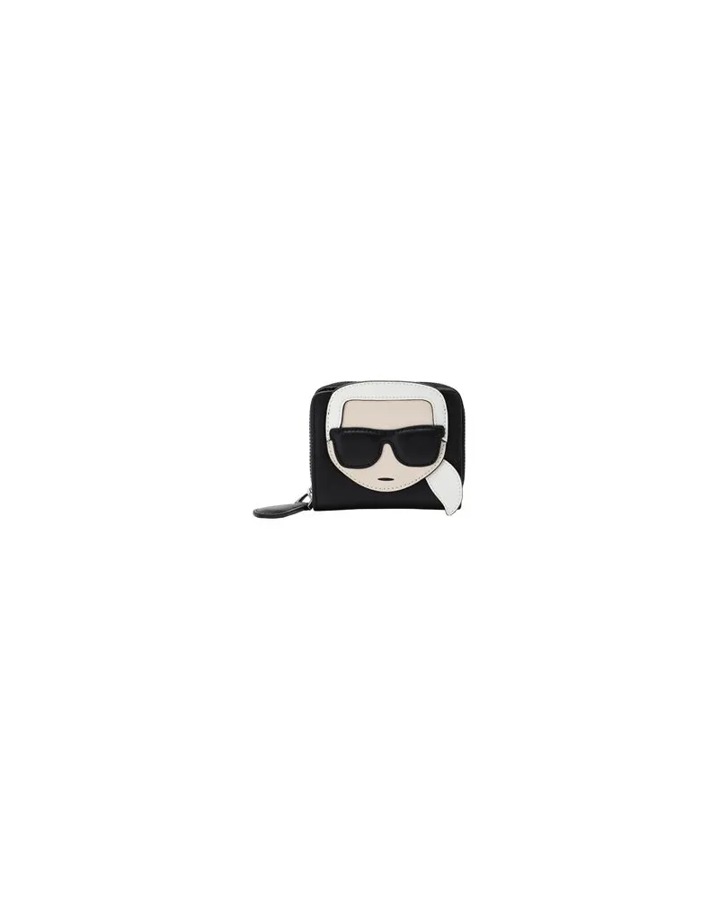 Karl Lagerfeld K/IKONIK KARL KLASSIK SM WLT  - Kleinlederwaren - Brieftaschenauf YOOX.COM Schwarz