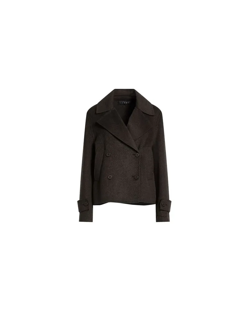 Icona By Kaos JACKEN & MÄNTEL - Mäntelauf YOOX.COM Dunkelbraun