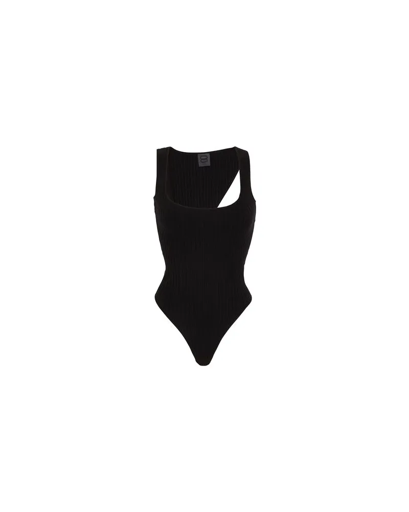 8 by Yoox VISCOSE BLEND CUT OUT BODY  - TOPS - Bodysuitsauf YOOX.COM Schwarz