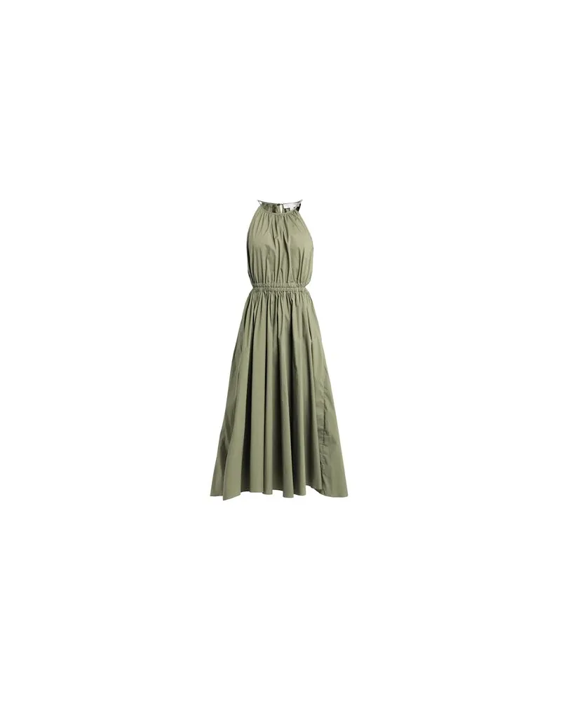Michael Kors HALTER CTN MIDI DRESS  - KLEIDER - Midi-Kleiderauf YOOX.COM Militärgrün
