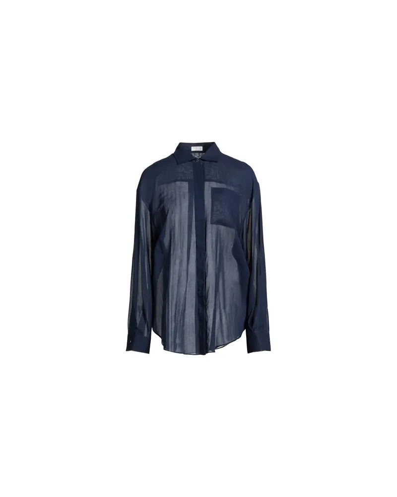 Brunello Cucinelli TOPS - Hemdenauf YOOX.COM Marineblau