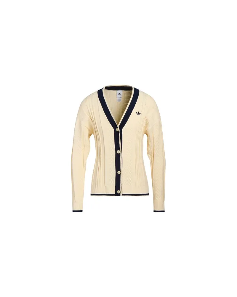 adidas CARDIGAN - STRICKWAREN - Strickjackenauf YOOX.COM Cremeweiß