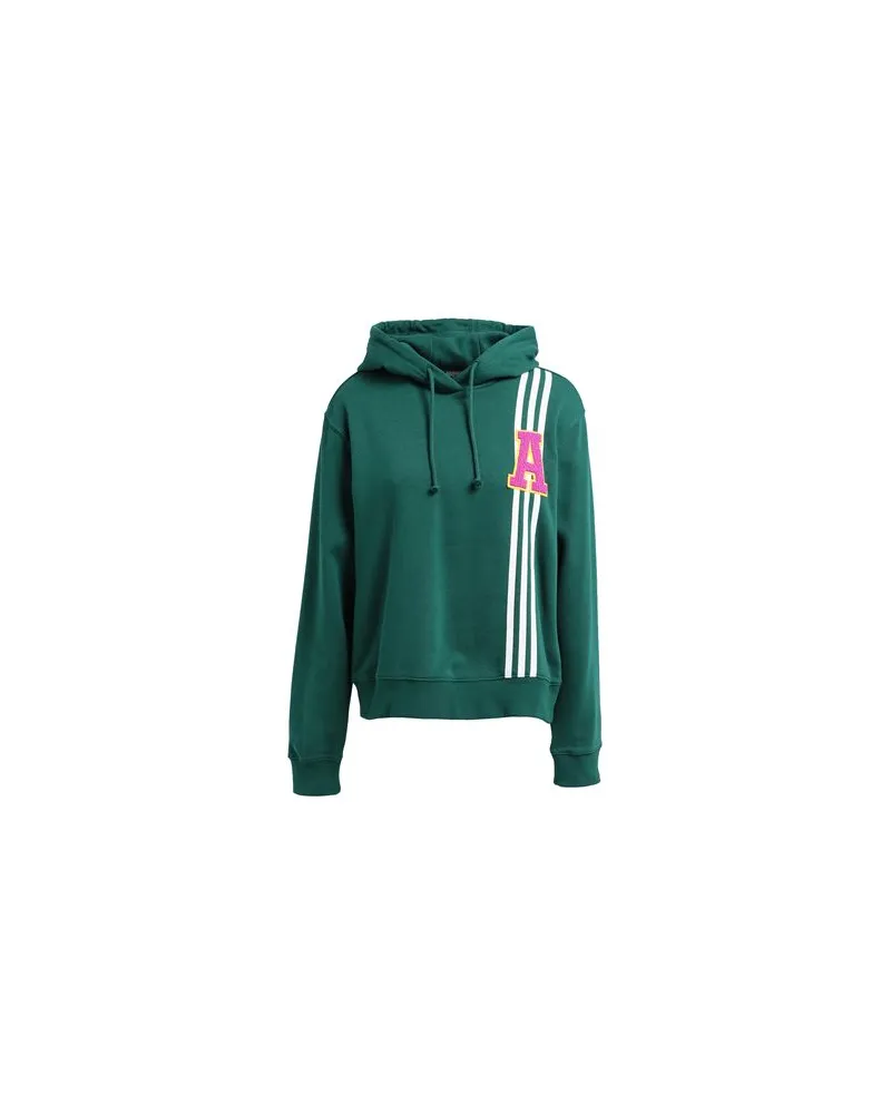 adidas ORIGINALS VARSITY SMALL LOGO HOODIE - ORIGINALS VARSITY SMALL LOGO HOODIE - TOPS - Sweatshirtsauf YOOX.COM Grün