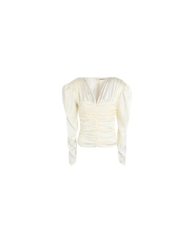 NINEMINUTES TOP IN RASO   - TOPS - Topsauf YOOX.COM Elfenbein