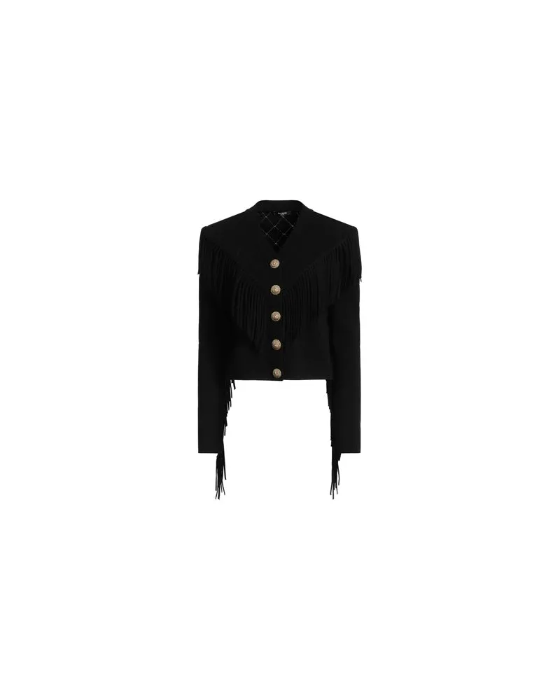Balmain STRICKWAREN - Strickjackenauf YOOX.COM Schwarz
