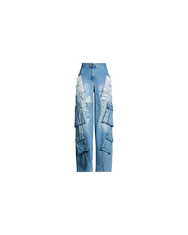 Elisabetta Franchi HOSEN & RÖCKE - Jeanshosenauf YOOX.COM Blau