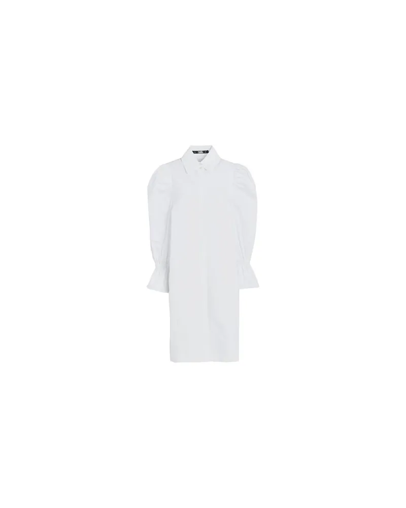 Karl Lagerfeld HUN'S PICK PUFFY POPLIN DRESS  - KLEIDER - Mini-Kleiderauf YOOX.COM Weiß