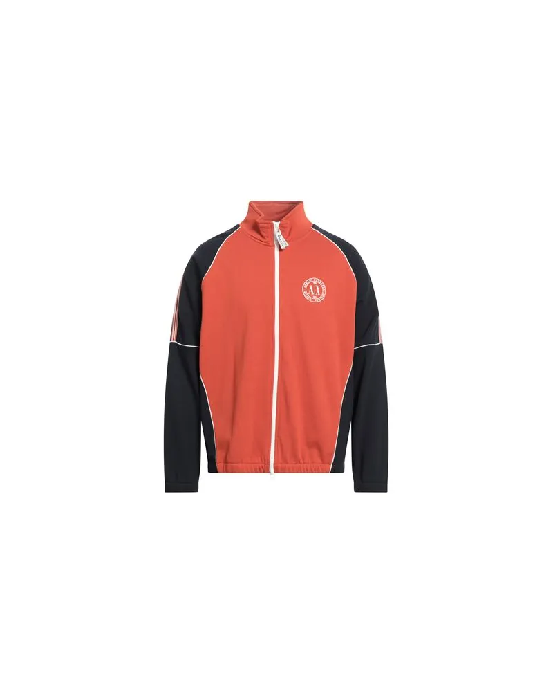 Armani Exchange TOPS - Sweatshirtsauf YOOX.COM Rostrot