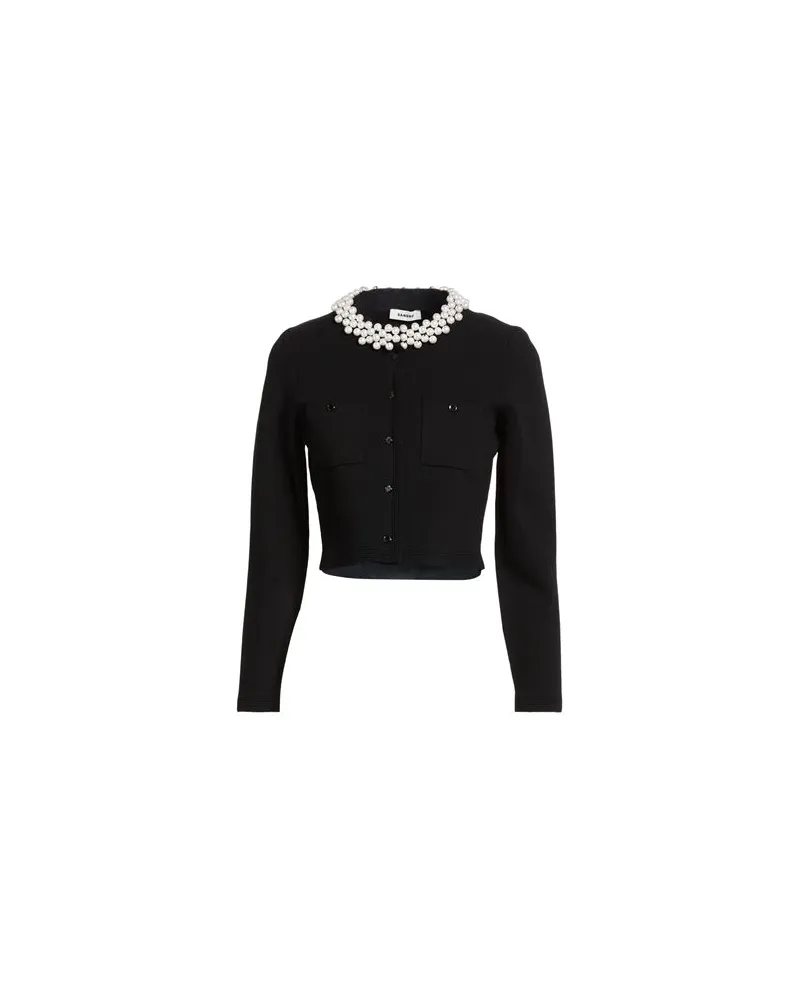 Sandro STRICKWAREN - Strickjackenauf YOOX.COM Schwarz