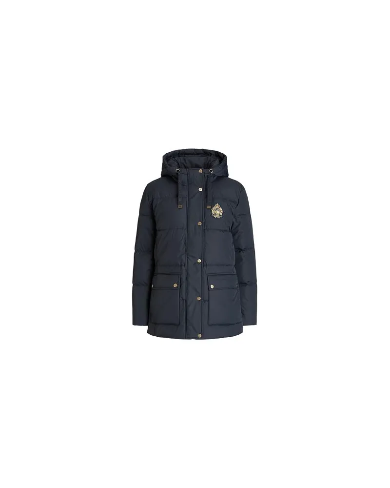 Ralph Lauren CREST-PATCH HOODED DOWN COAT  - JACKEN & MÄNTEL - Pufferjacken & Daunenjackenauf YOOX.COM Marineblau
