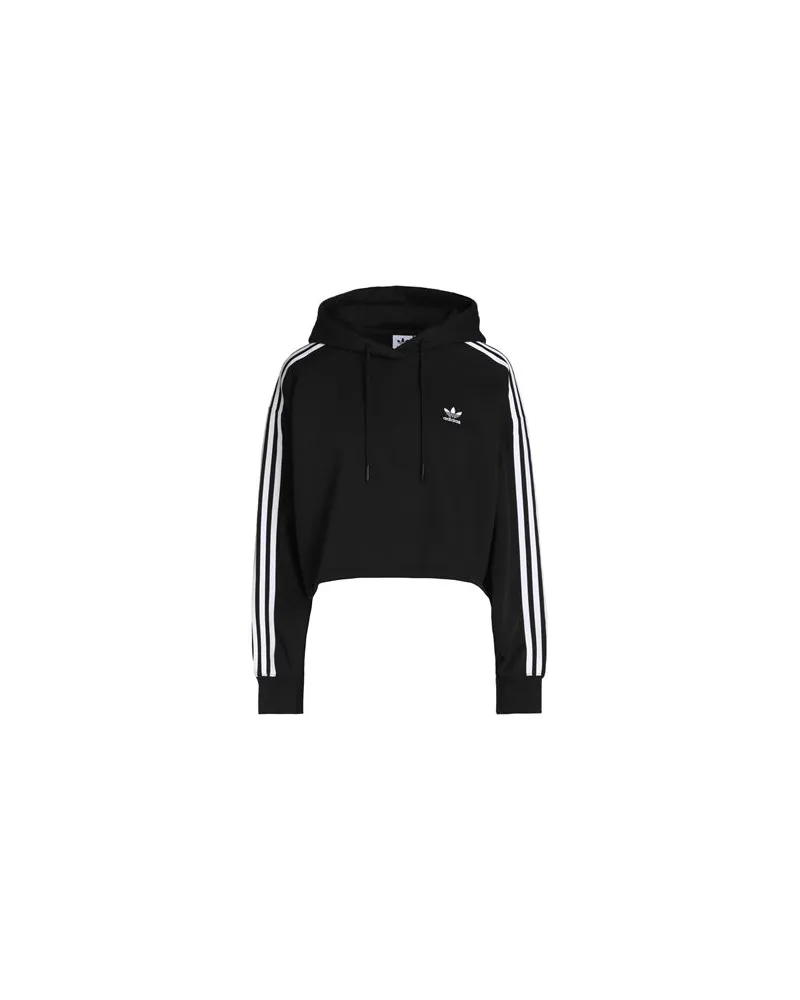 adidas HOODIE CROPPED  - TOPS - Sweatshirtsauf YOOX.COM Schwarz