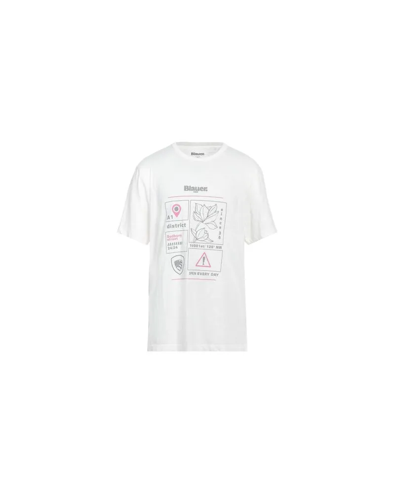 Blauer TOPS - T-shirtsauf YOOX.COM Weiß