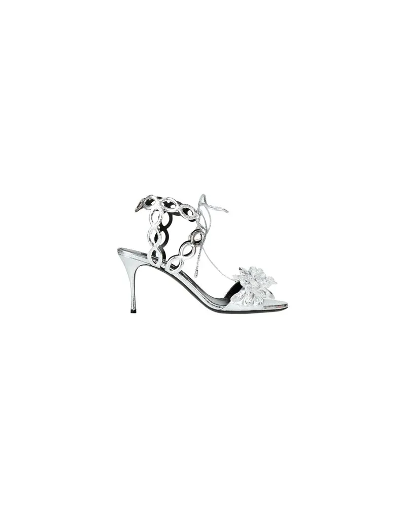 Sergio Rossi SCHUHE - Sandalenauf YOOX.COM Silber