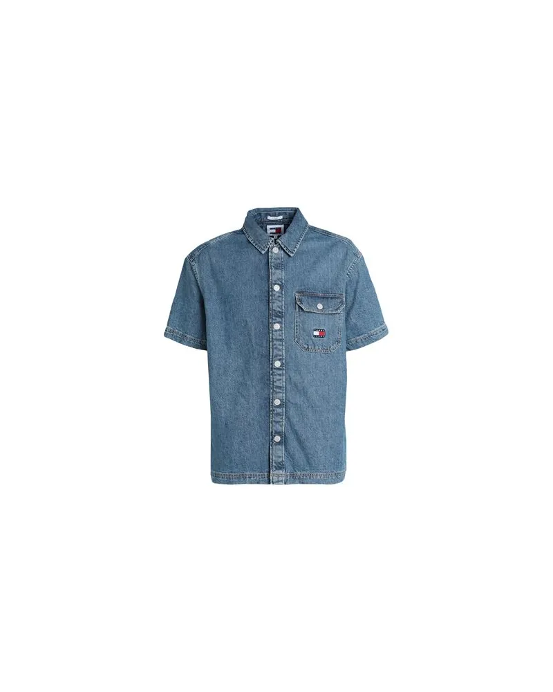 Tommy Hilfiger TOPS - Jeanshemdenauf YOOX.COM Blau