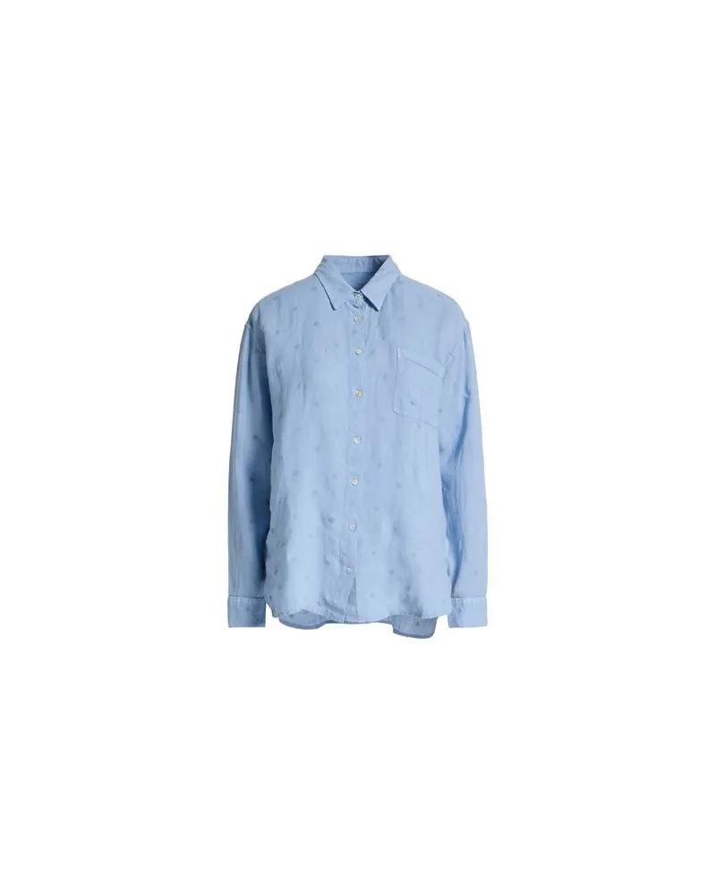 120% Lino TOPS - Hemdenauf YOOX.COM Taubenblau