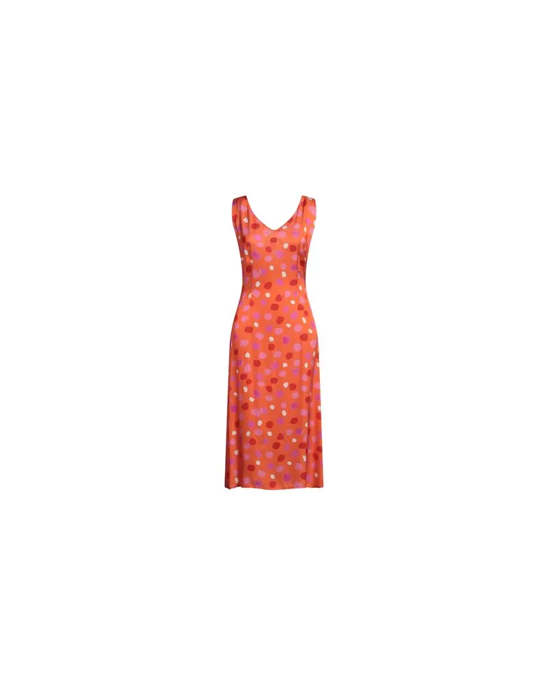Manila Grace KLEIDER - Midi-Kleiderauf YOOX.COM Orange
