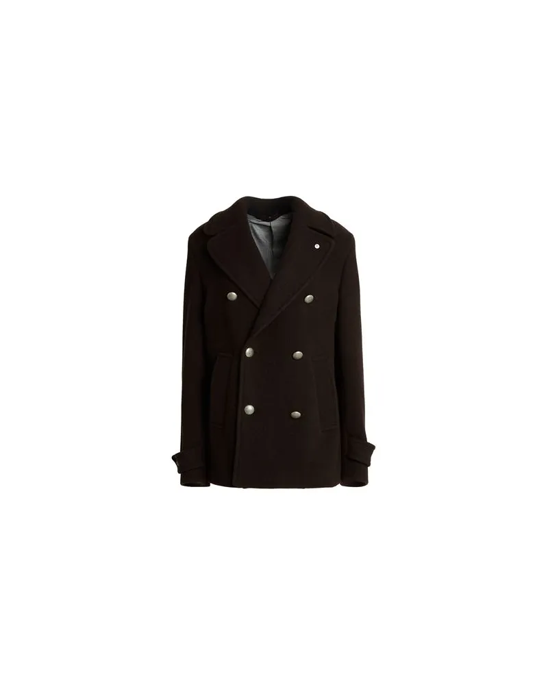 Luigi Bianchi Mantova JACKEN & MÄNTEL - Mäntelauf YOOX.COM Dunkelbraun