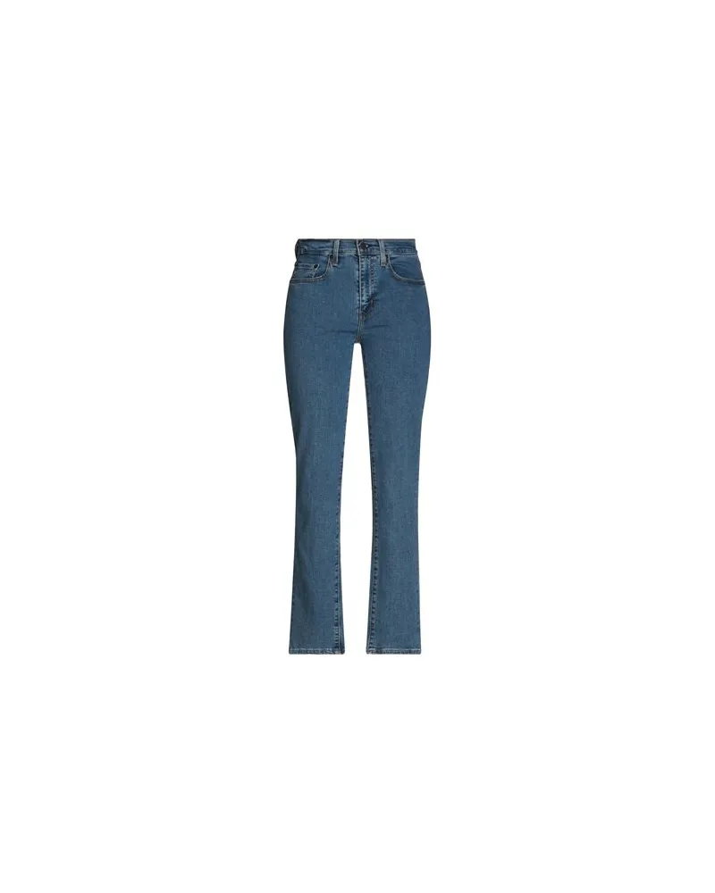 Levi's 724 HIGH RISE STRAIGHT - HOSEN & RÖCKE - Jeanshosenauf YOOX.COM Blau