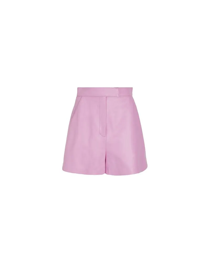 8 by Yoox LEATHER HIGH-WAIST BERMUDA SHORTS  - HOSEN & RÖCKE - Shorts & Bermudashortsauf YOOX.COM Rosa