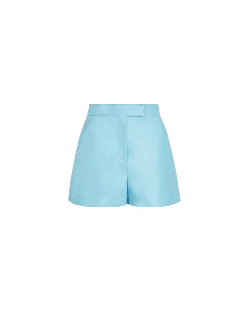8 by Yoox LEATHER HIGH-WAIST BERMUDA SHORTS  - HOSEN & RÖCKE - Shorts & Bermudashortsauf YOOX.COM Tūrkis