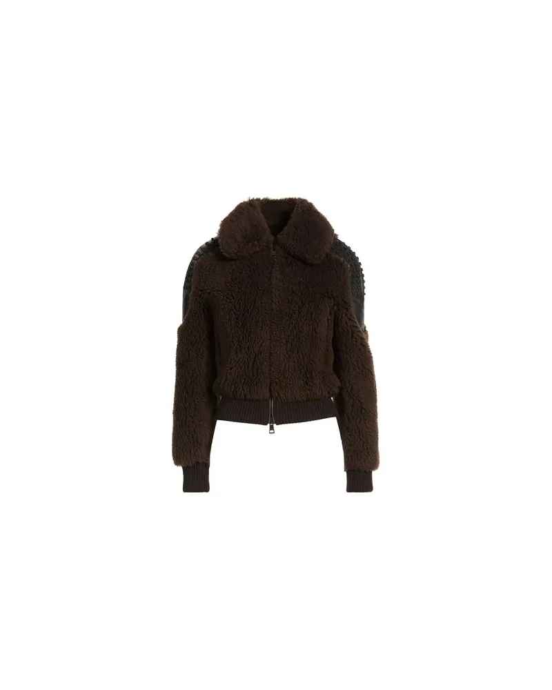 TOD'S JACKEN & MÄNTEL - Shearling- & Kunstfellauf YOOX.COM Dunkelbraun