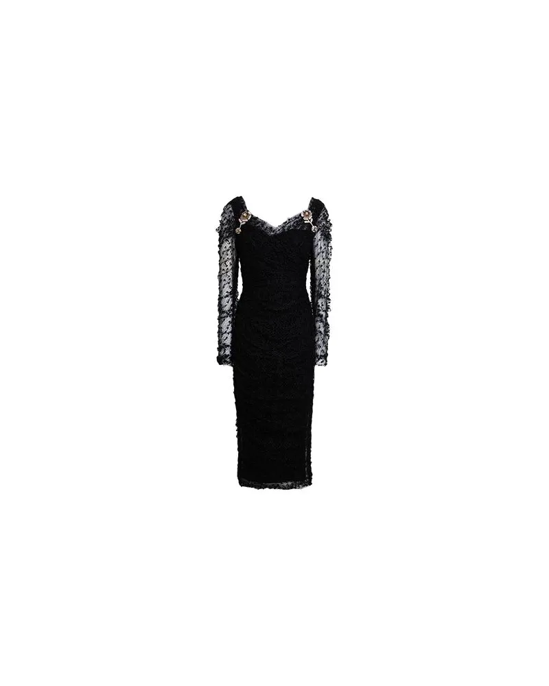 Dolce & Gabbana KLEIDER - Midi-Kleiderauf YOOX.COM Schwarz