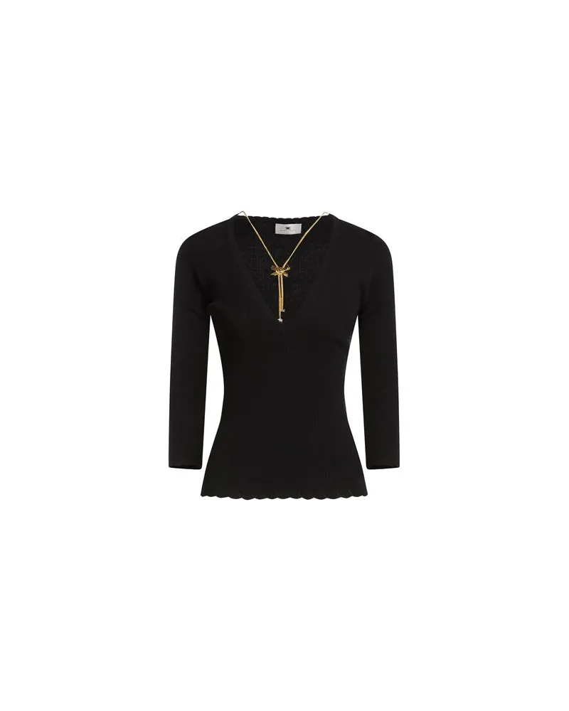 Elisabetta Franchi STRICKWAREN - Pulloverauf YOOX.COM Schwarz