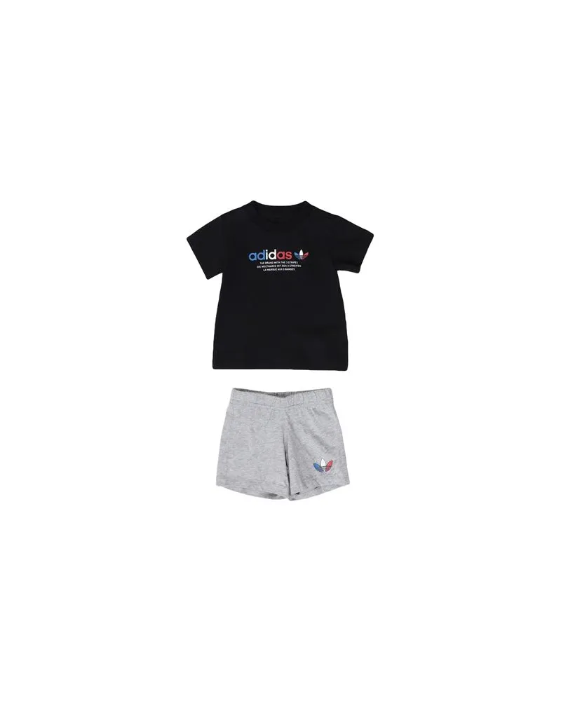 adidas SHORT TEE SET   - NEUGEBORENE - Babykleidung-Setsauf YOOX.COM Schwarz