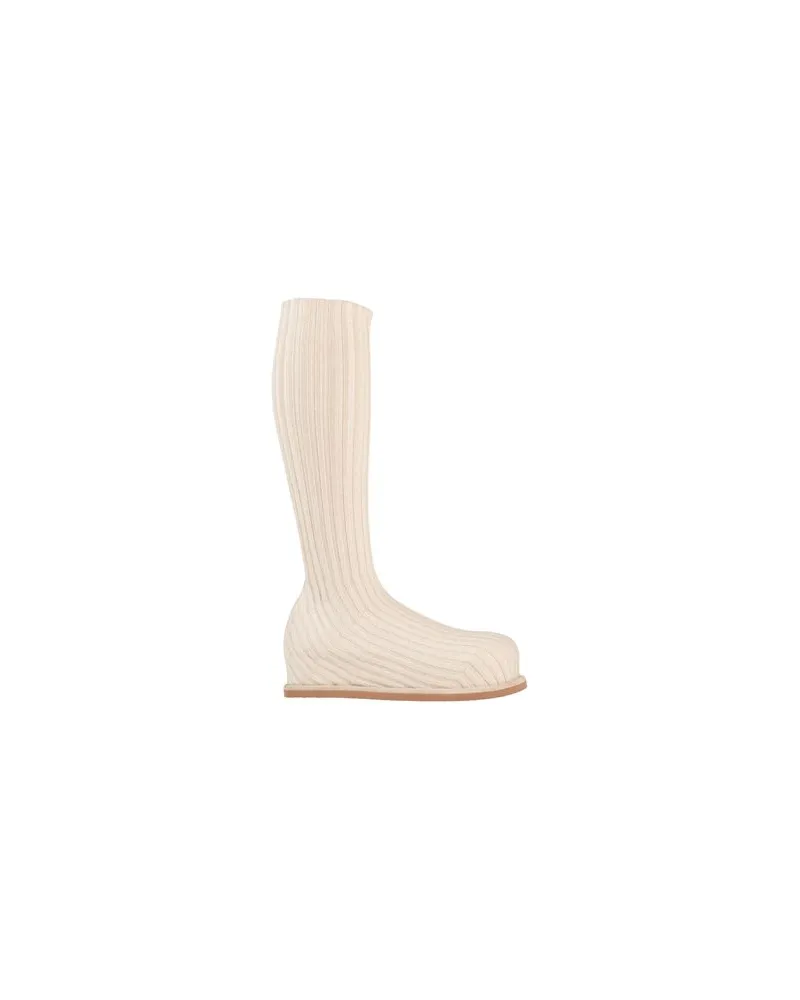 Amina Muaddi SCHUHE - Stiefelauf YOOX.COM Beige