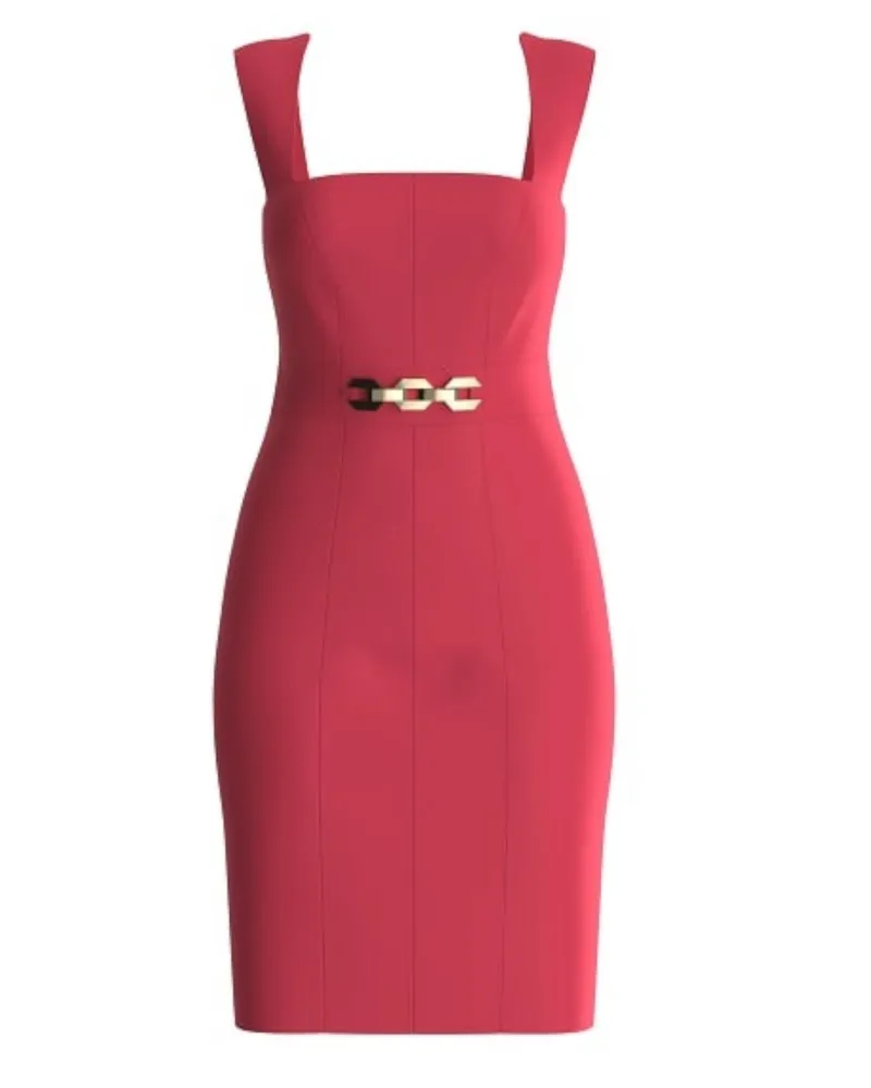 Guess Midi-Kleid Fuchsia