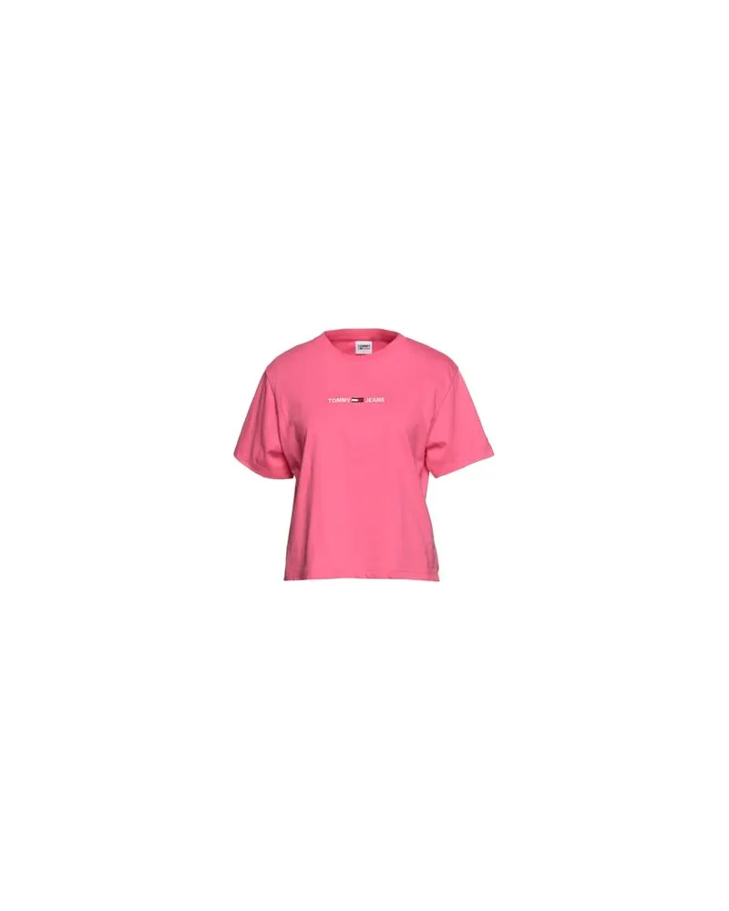 Tommy Hilfiger TJW LINEAR LOGO T-SHIRT  - TOPS - T-shirtsauf YOOX.COM Fuchsia