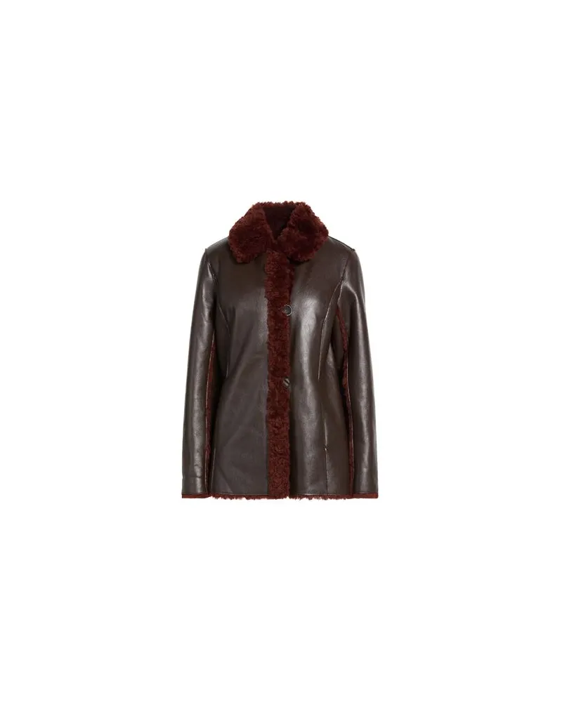 Maliparmi JACKEN & MÄNTEL - Shearling- & Kunstfellauf YOOX.COM Dunkelbraun