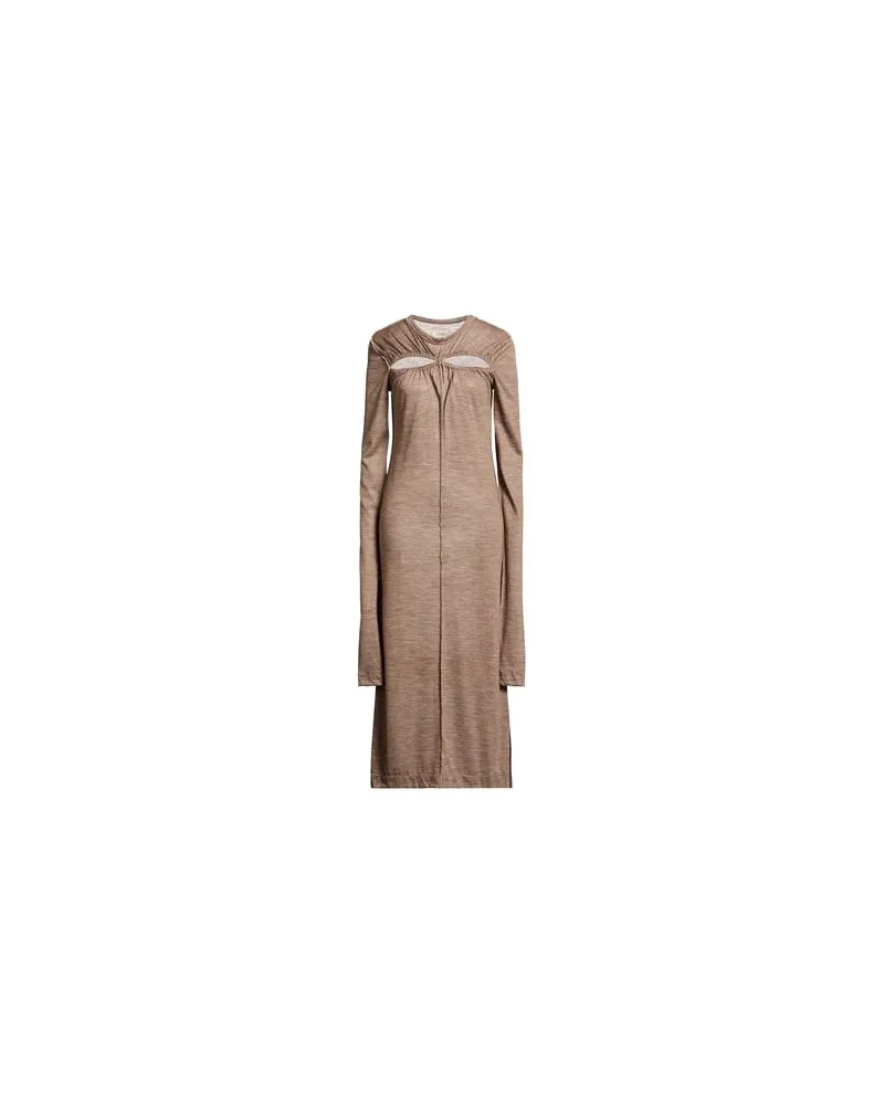 QUIRA KLEIDER - Midi-Kleiderauf YOOX.COM Hellbraun