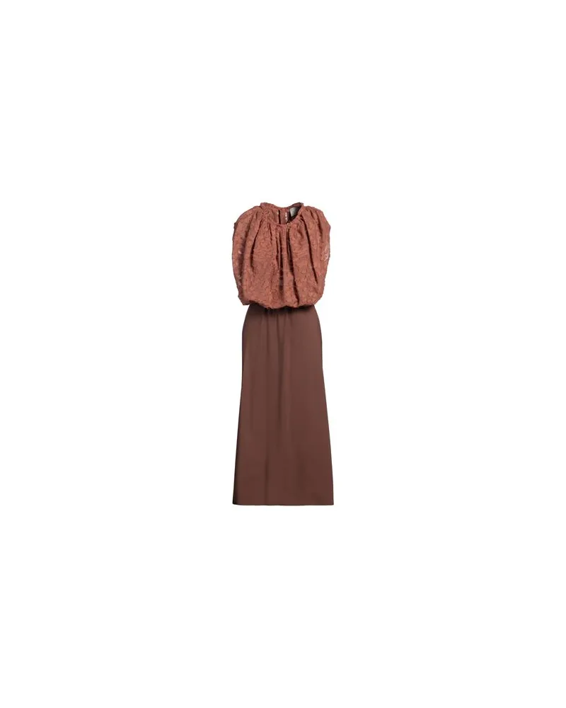 ALYSI KLEIDER - Maxi-Kleiderauf YOOX.COM Rostrot