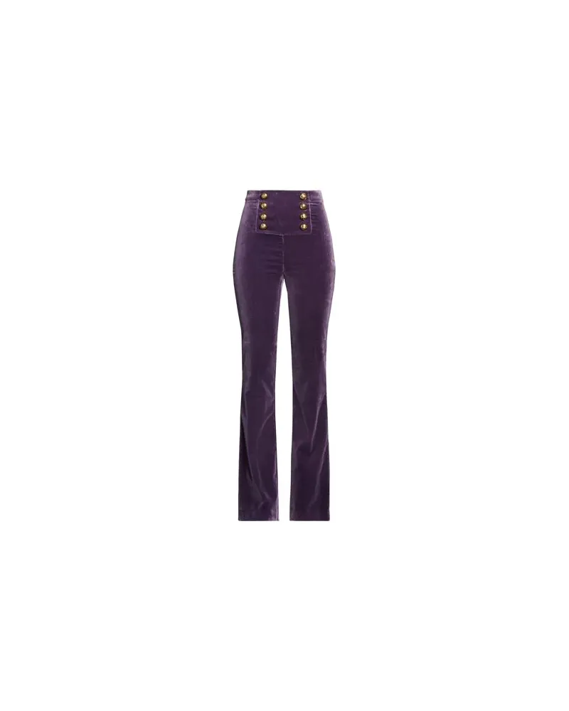 Elisabetta Franchi HOSEN & RÖCKE - Hosenauf YOOX.COM Dunkelviolett