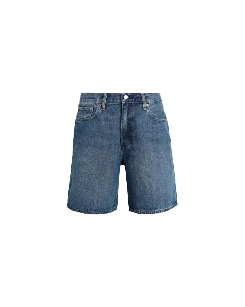 Levi's 468 STAY LOOSE SHORTS DARK INDIGO - WORN IN  - HOSEN & RÖCKE - Jeansshortsauf YOOX.COM Blau