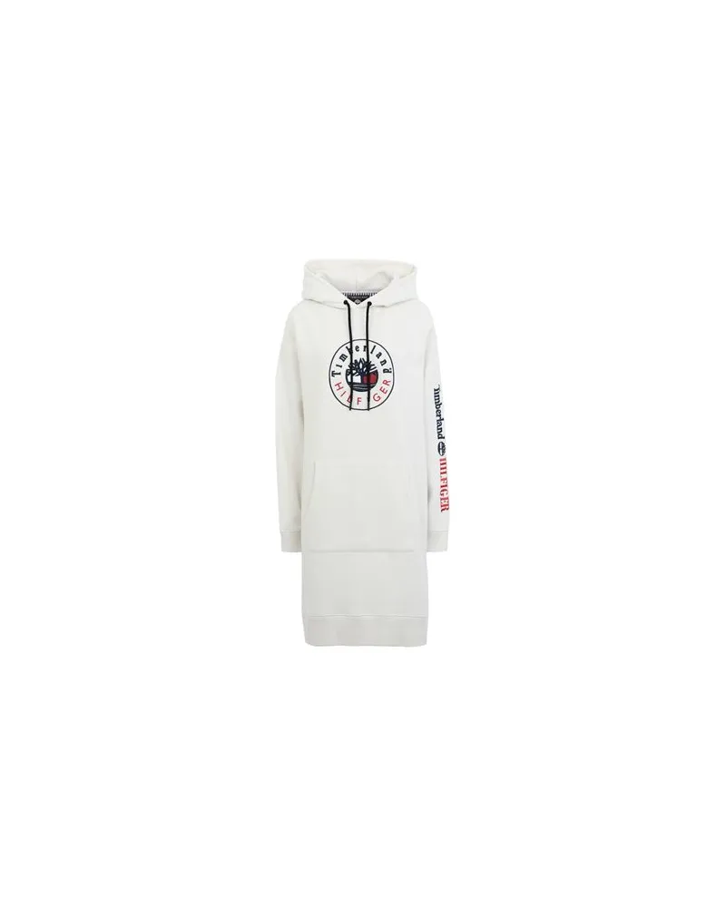 Timberland THXTBL RI LOGO HOODIE DRESS  - KLEIDER - Mini-Kleiderauf YOOX.COM Elfenbein