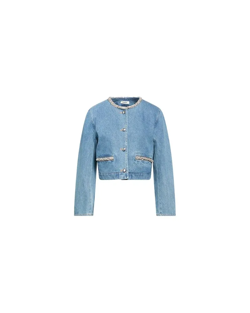 Sandro JACKEN & MÄNTEL - Jeansjacken/Mäntelauf YOOX.COM Blau