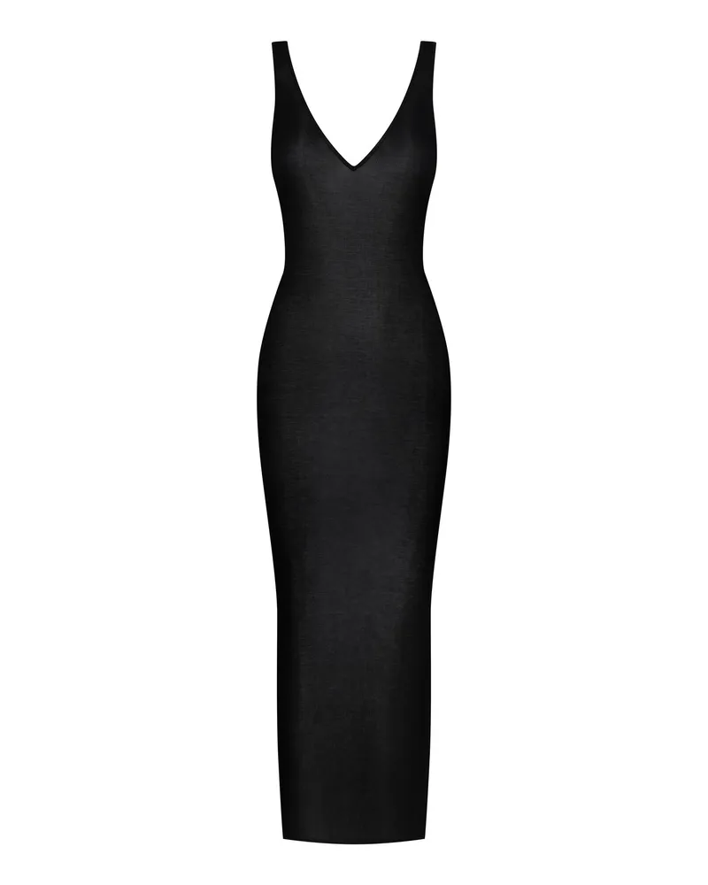 Maison Close Maxi-Kleid Schwarz