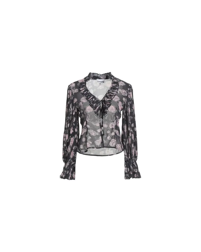 Ganni TOPS - Hemdenauf YOOX.COM Schwarz