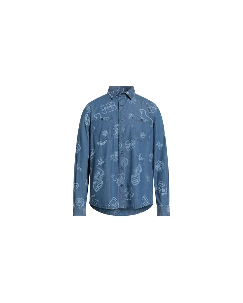 Harmont & Blaine TOPS - Jeanshemdenauf YOOX.COM Blau