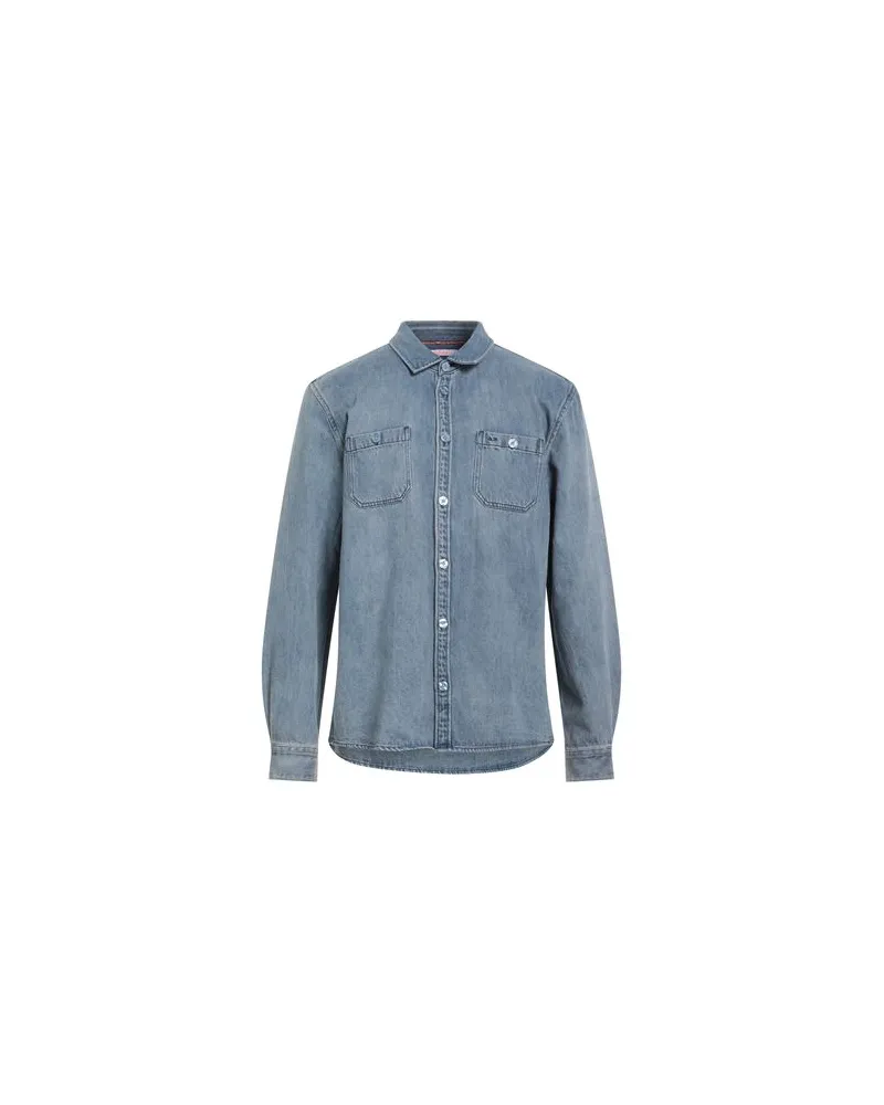 Sun68 TOPS - Jeanshemdenauf YOOX.COM Blau