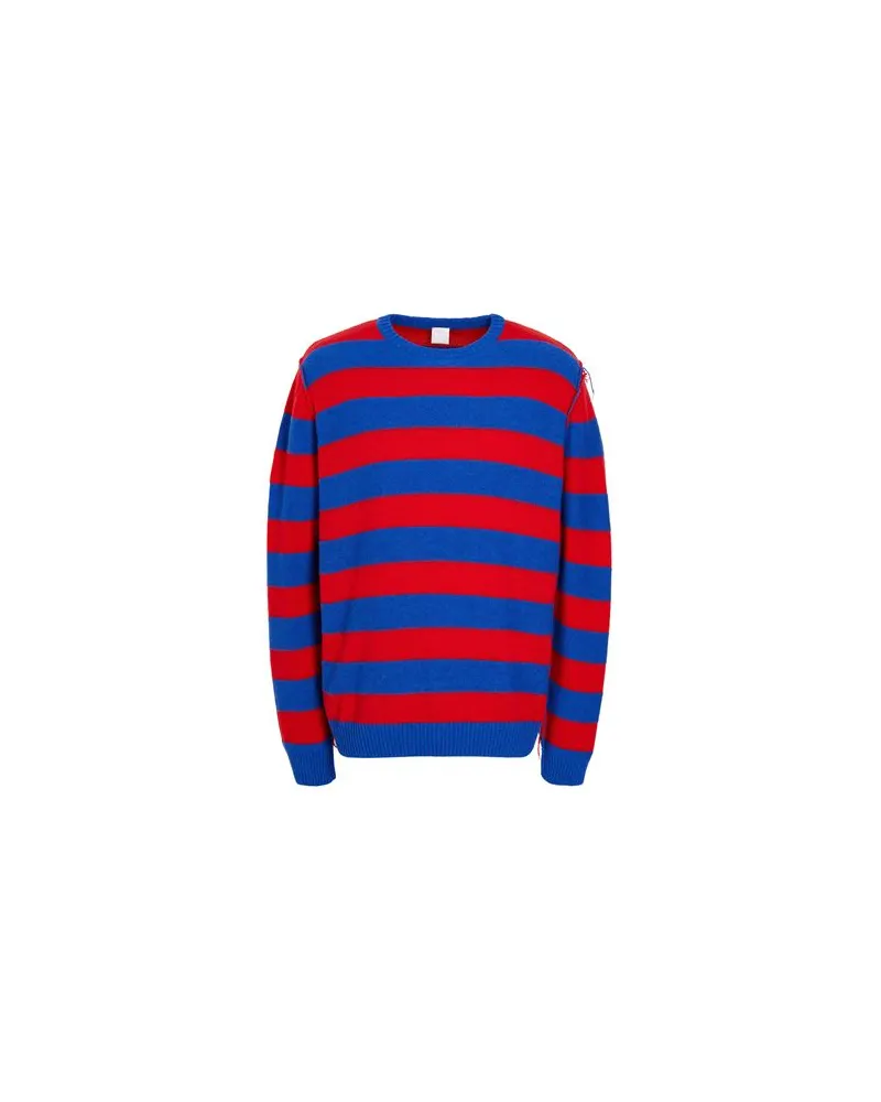 8 by Yoox WOOL BLEND STRIPED CREWNECK   - STRICKWAREN - Pulloverauf YOOX.COM Königsblau