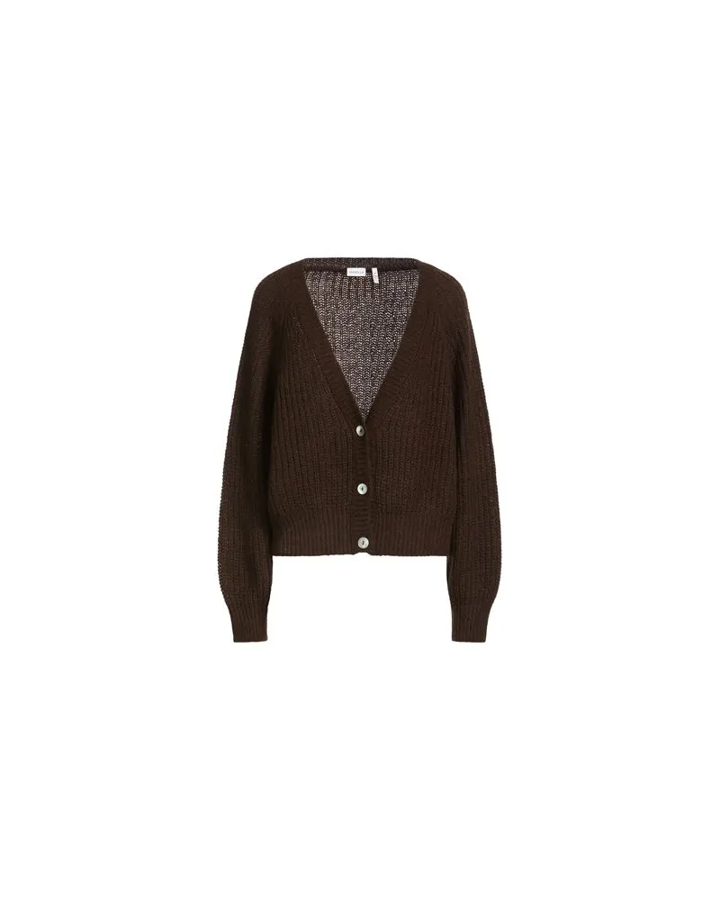 MARELLA STRICKWAREN - Strickjackenauf YOOX.COM Schokobraun