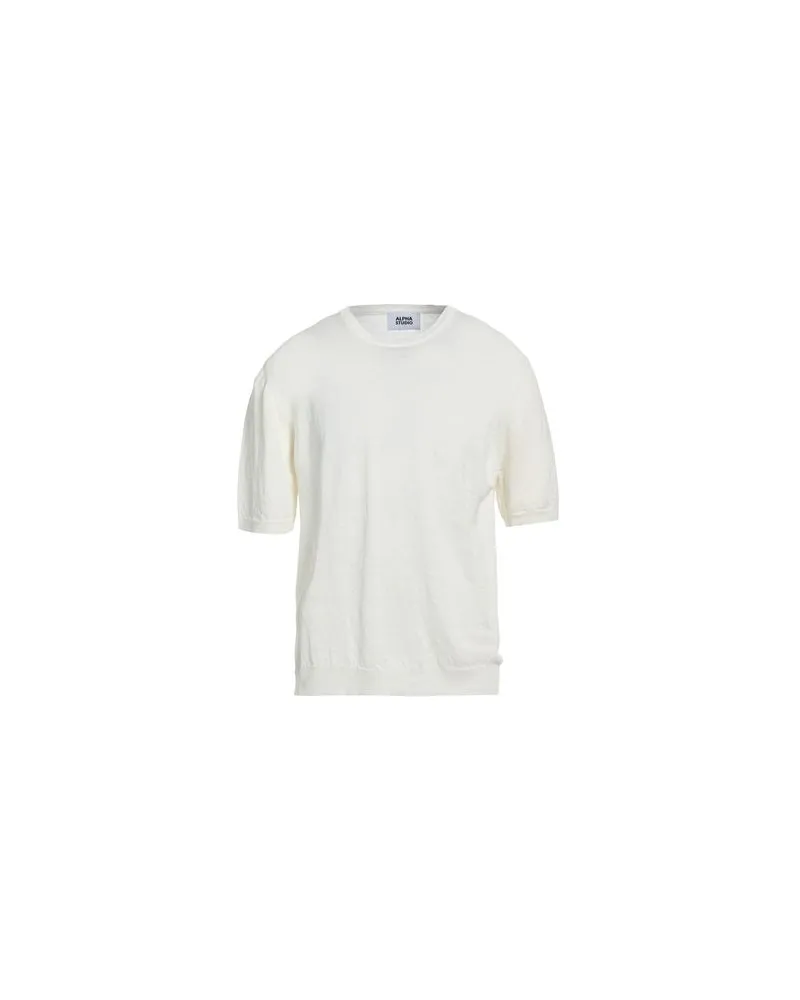 Alpha Studio STRICKWAREN - Pulloverauf YOOX.COM Weiß