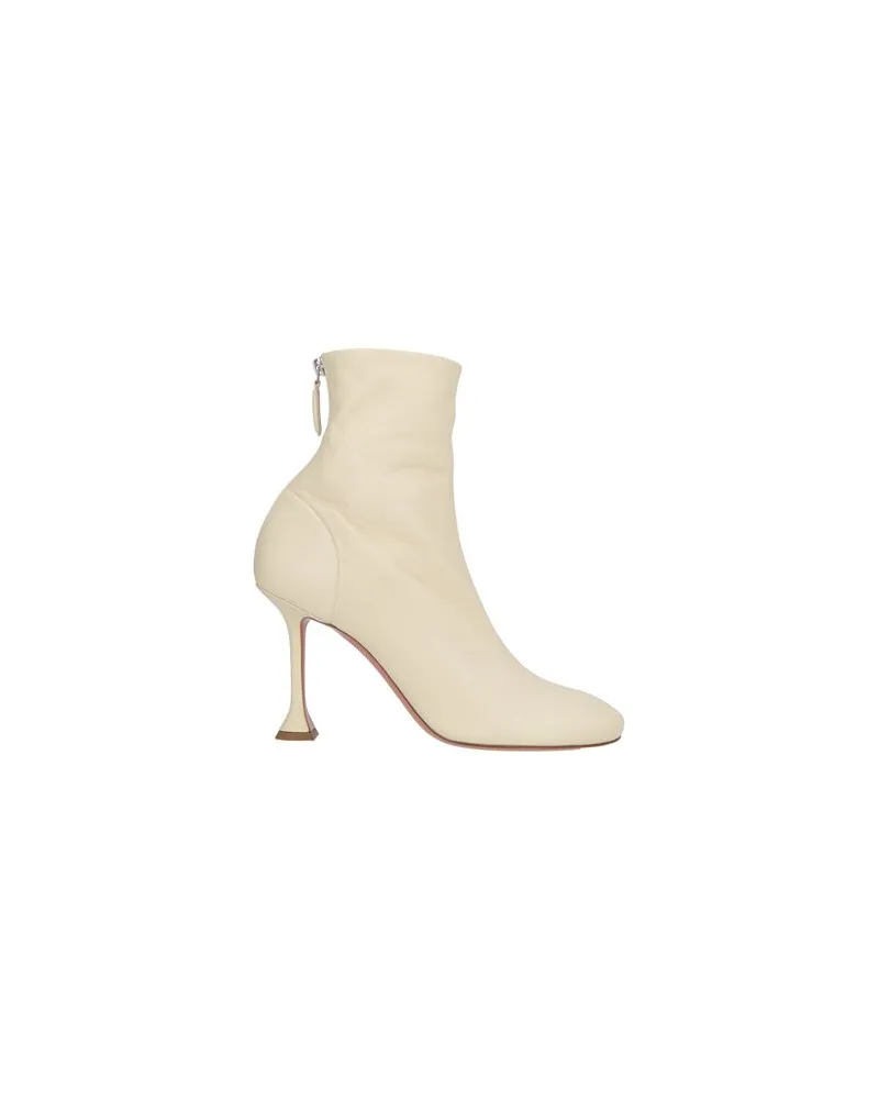 Amina Muaddi SCHUHE - Stiefelettenauf YOOX.COM Cremeweiß