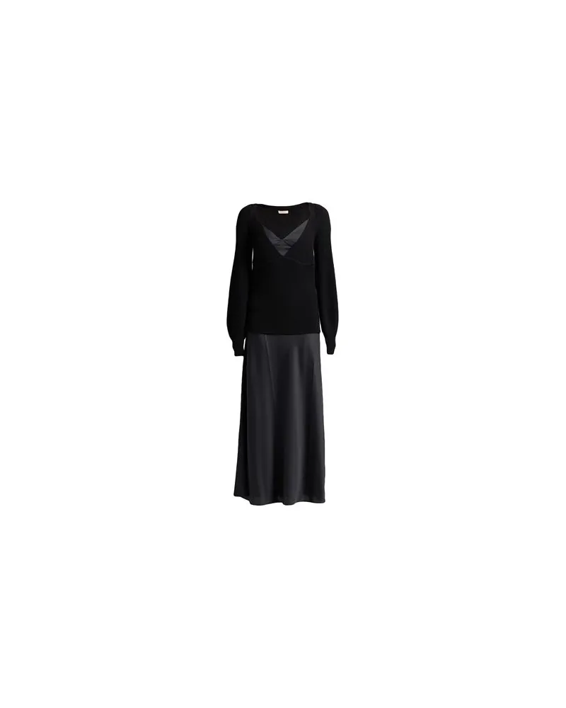 Twin-Set KLEIDER - Maxi-Kleiderauf YOOX.COM Schwarz