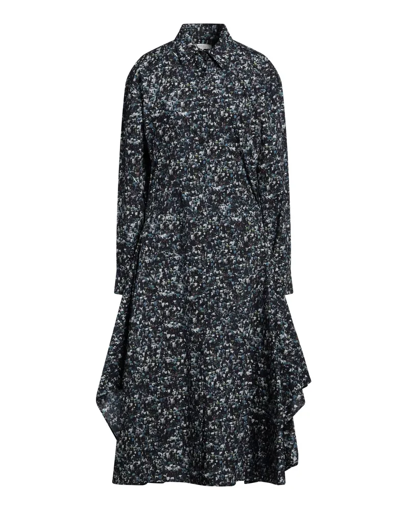 Dries van Noten Midi-Kleid Nachtblau